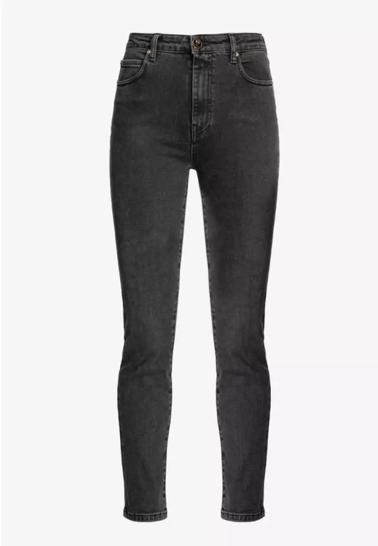 Buy PINKO Snugfitting black denim jeans Online ZALORA Malaysia