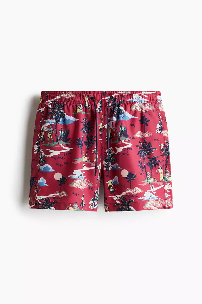 Patterned swim shorts