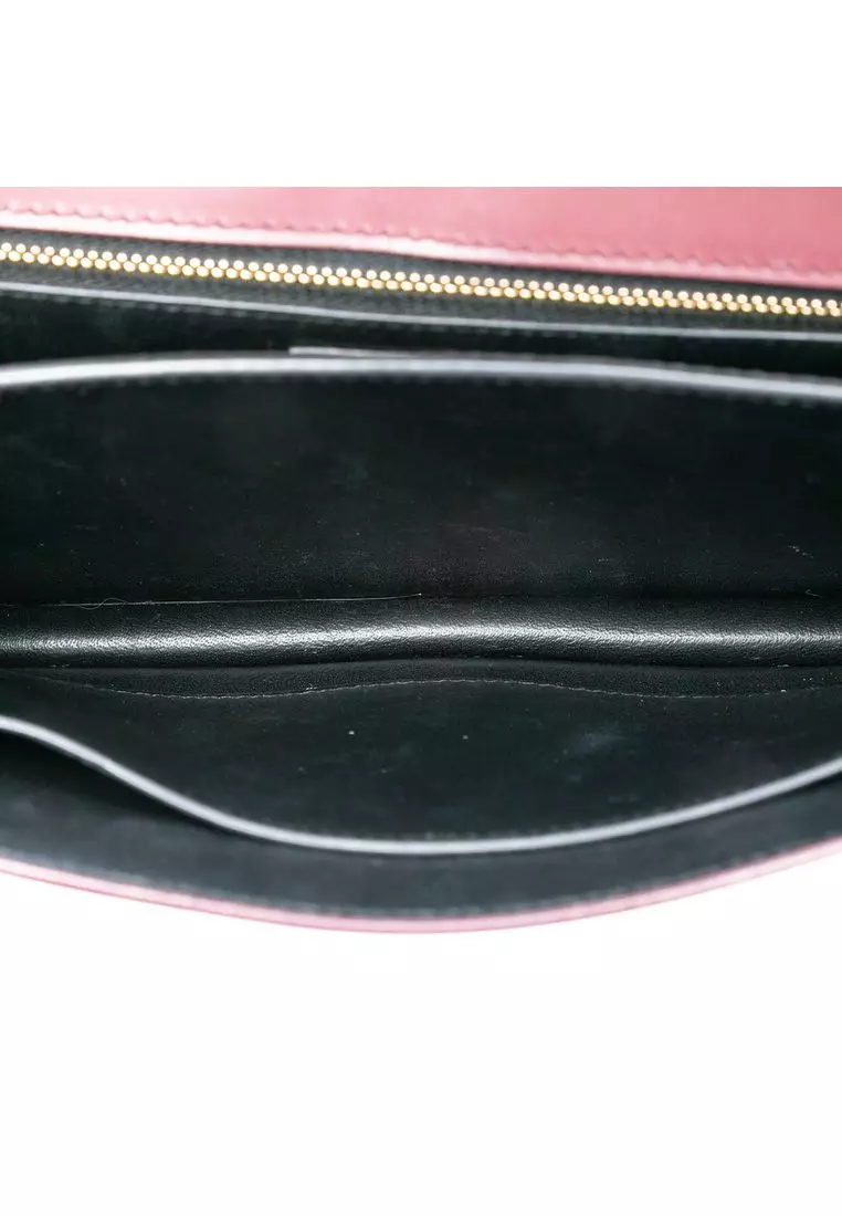 Pre-Loved Saint Laurent Smooth Calfskin Monogram Cassandra Clasp Bag