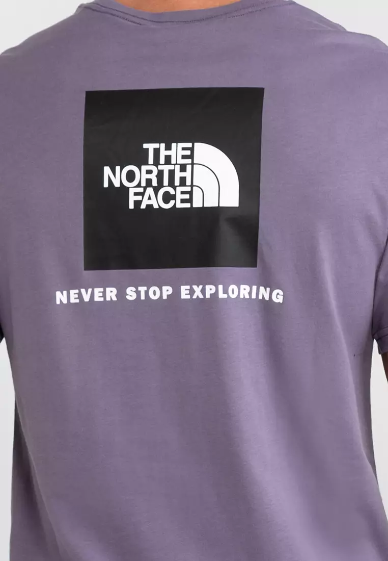 Red box north face t shirt online