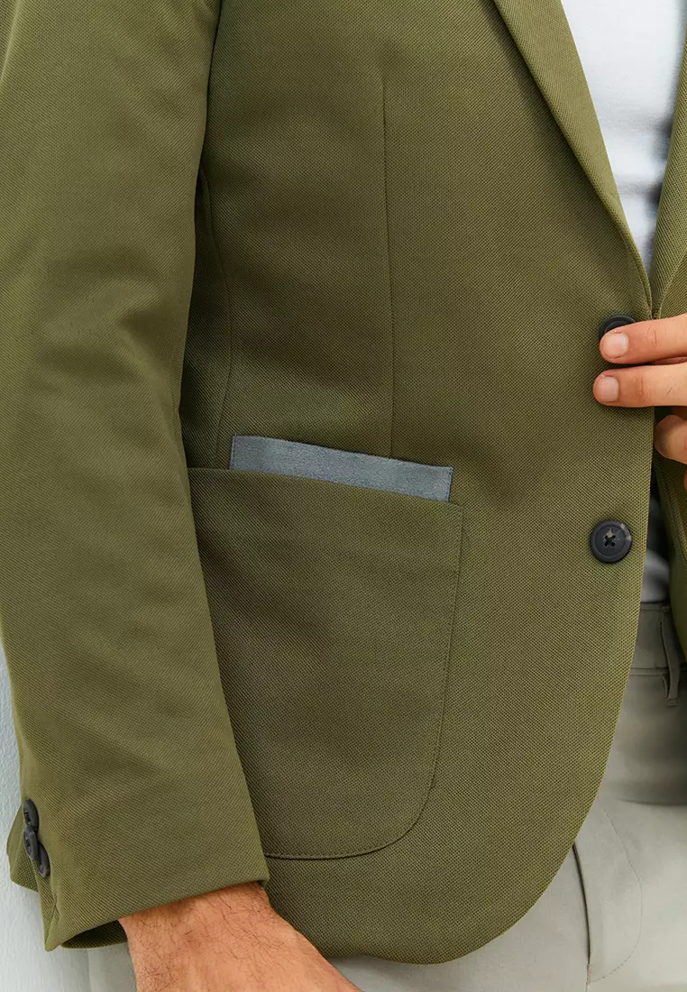 Jobb Julio-T2 Blazer Pria Slim Fit Olive