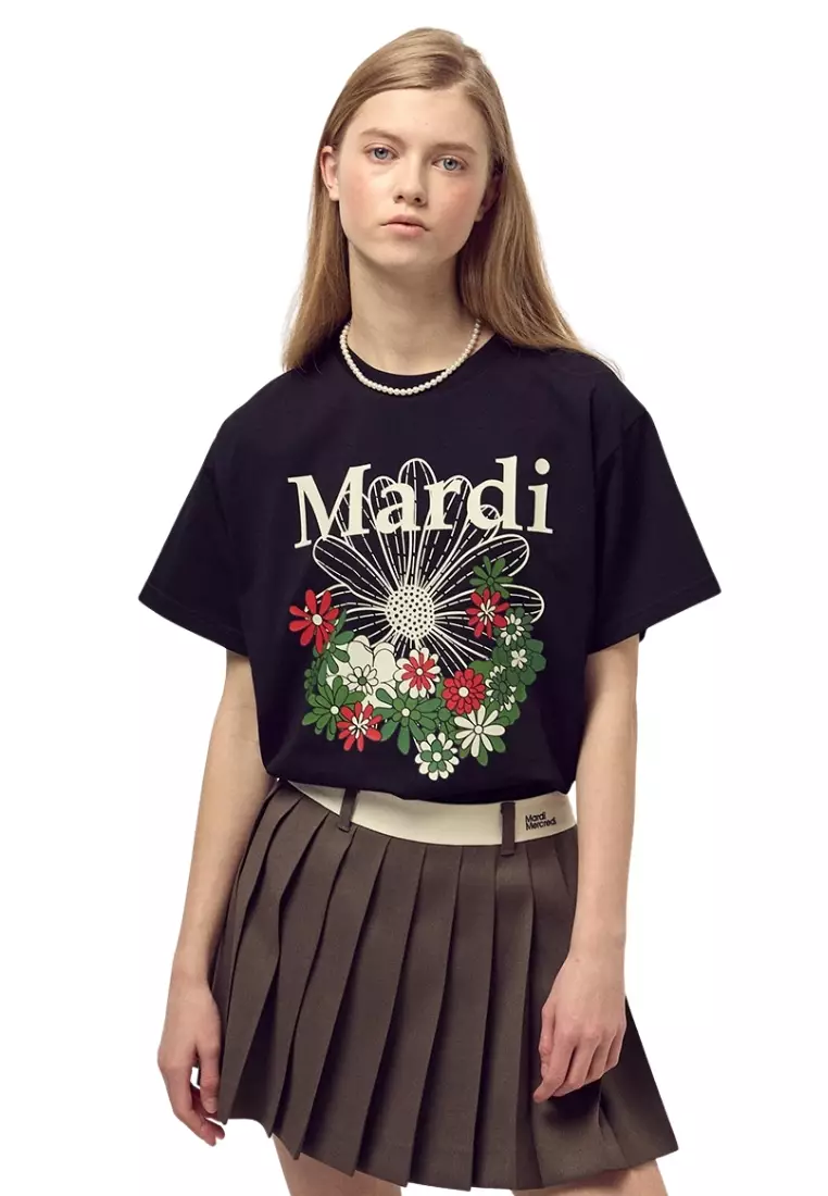 Tshirt Flowermardi Jardin - Black Ivory