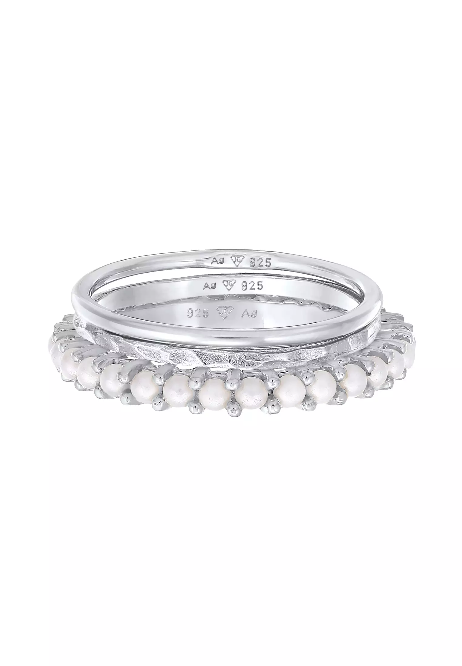 Ring Stack Of 3 Set Glass Beads