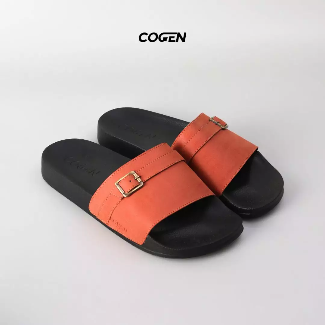Cogen Sandal Slide Pria Sendal Slop Djani - Orange