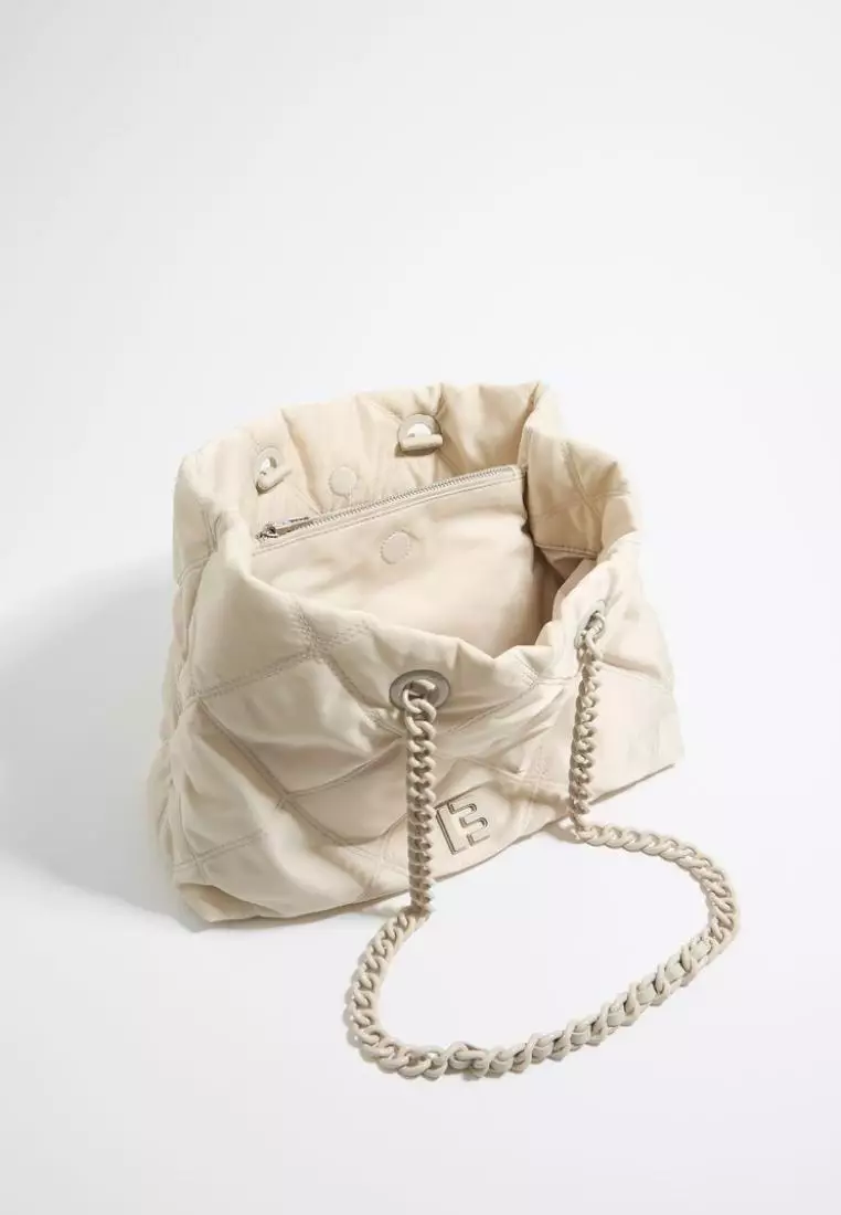 Bimba Y Lola M Stone Padded Nylon Shopper Bag