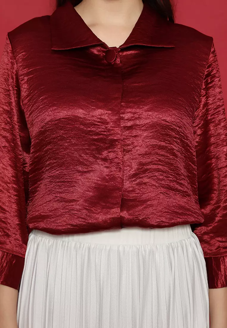 Shimer Shirt In Maroon By Brilliant Girl Warna MARUN