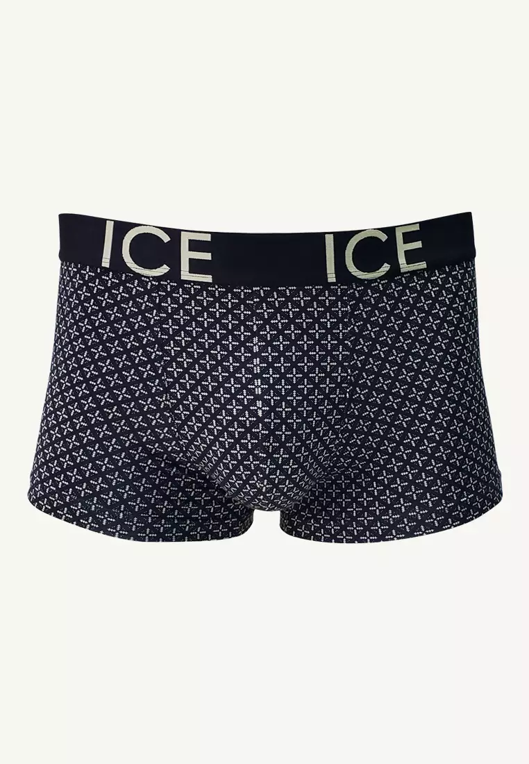 Ice Men Viscose With Spandex Boxer Briefs Aztec - Black (Single Pack)