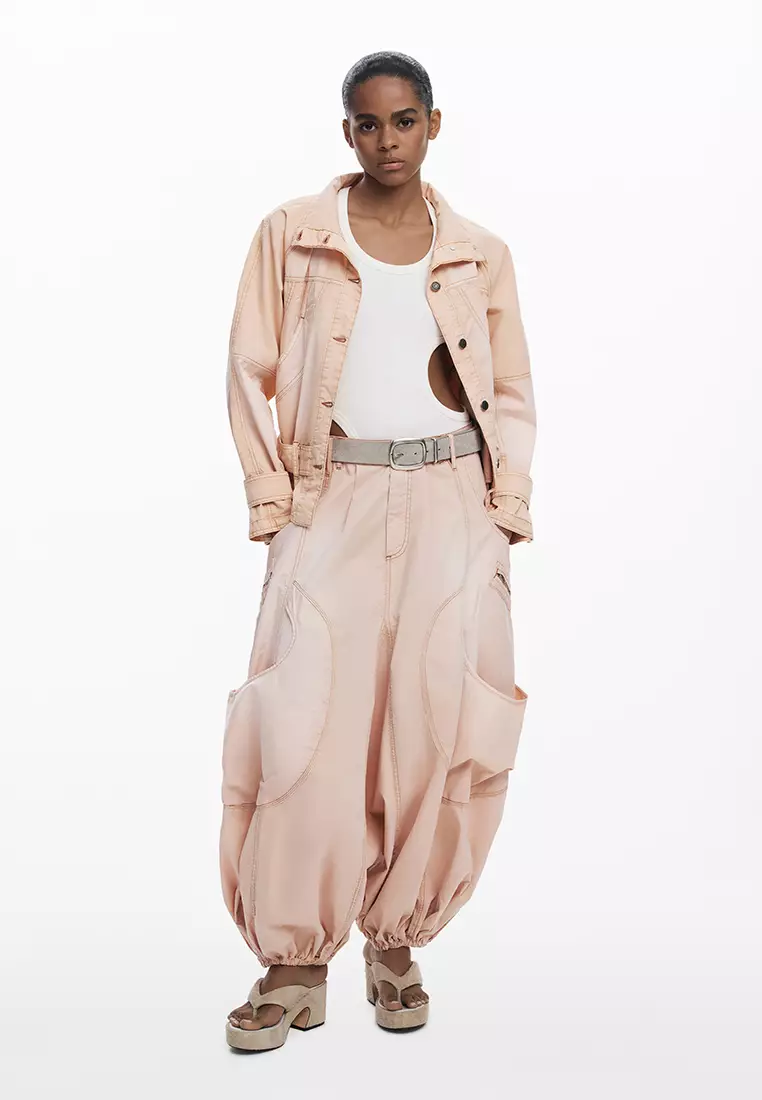 Turtleneck denim jacket