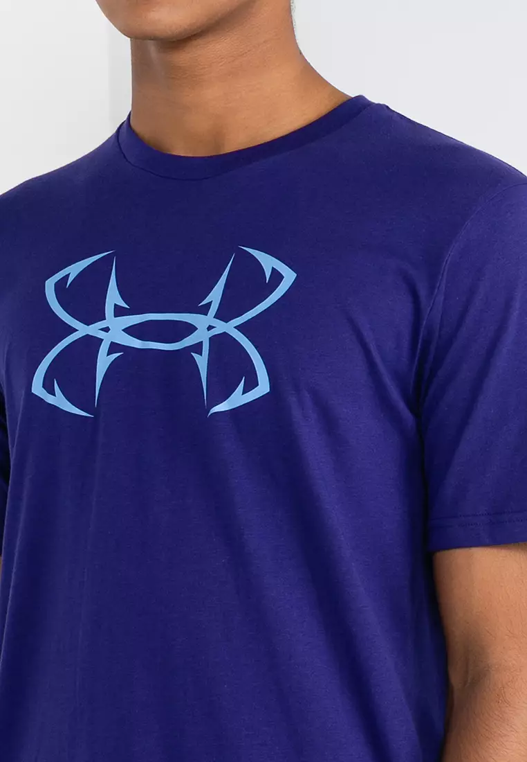 Under Armour Men's Fish Hook Logo T-Shirt - Gray, Xxl