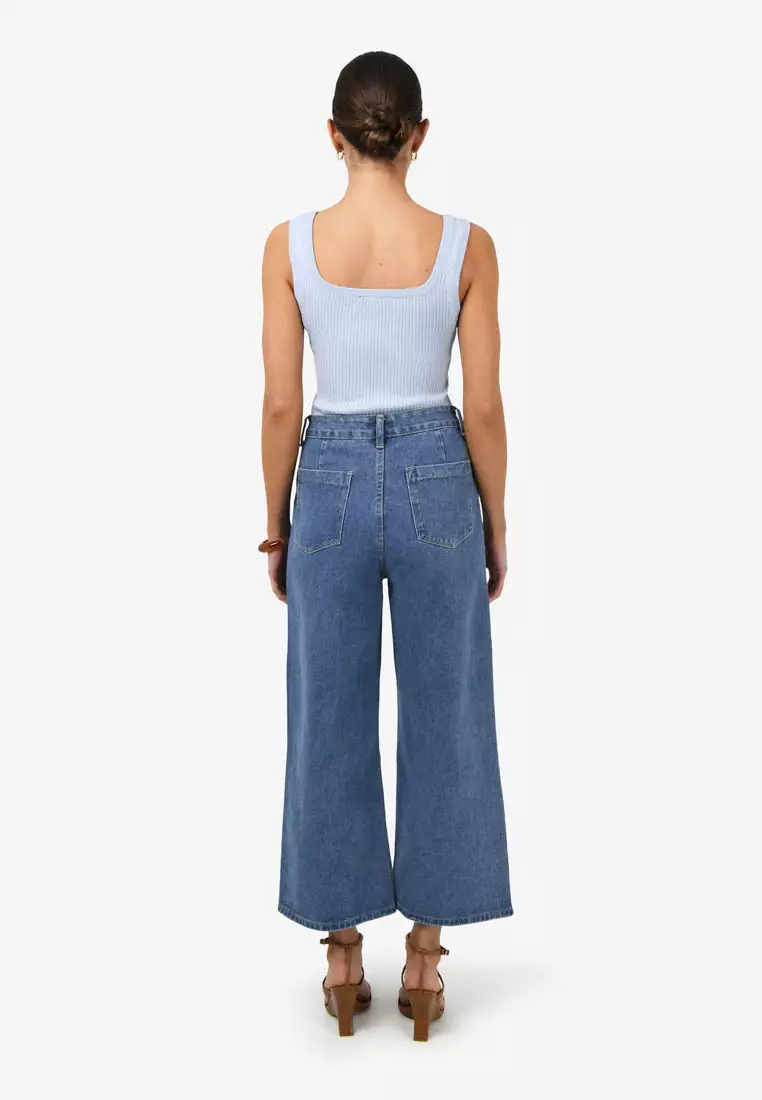 Windsor Cropped Wide Leg Jeans