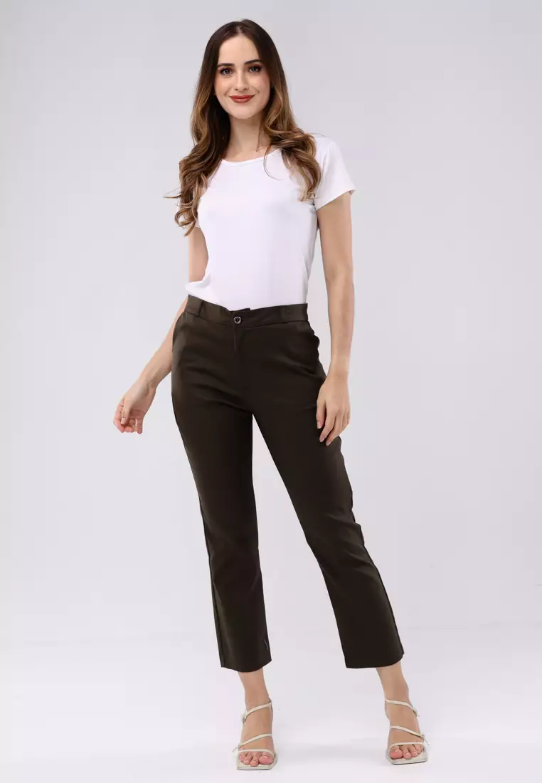 Colored Highwaist Straight Cut
