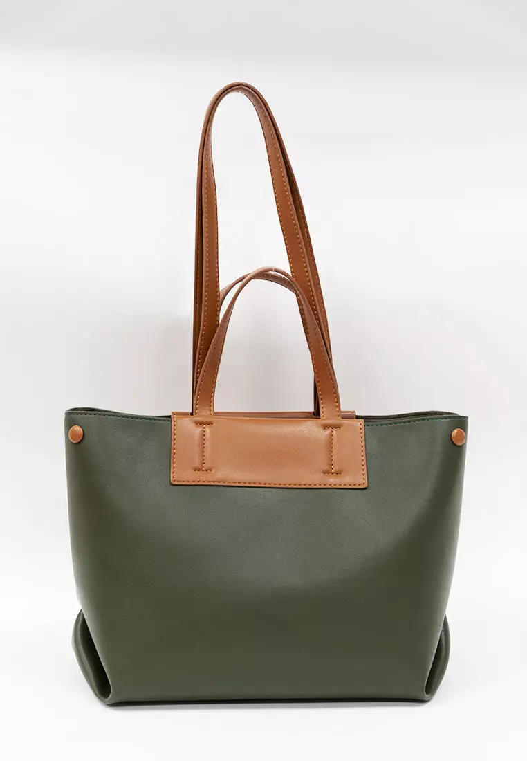 Chloe Color-Block Tote Bag