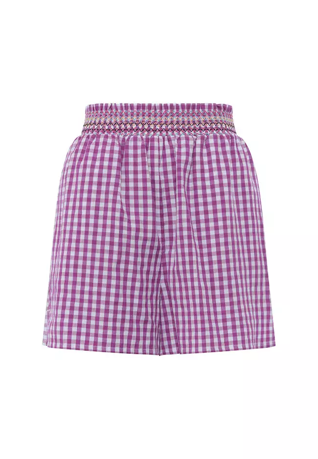 Adalhia Gingham Smock Shorts