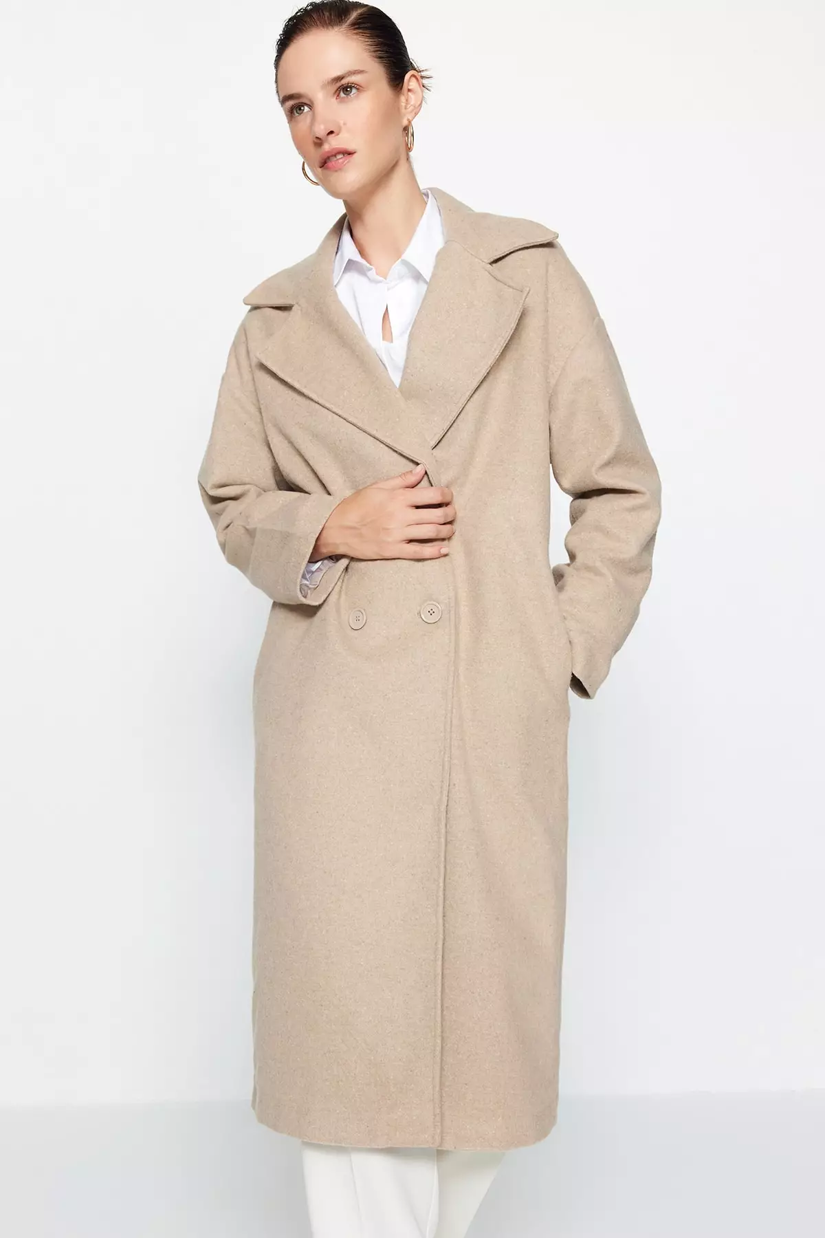 Button Closure Cachet Overcoat