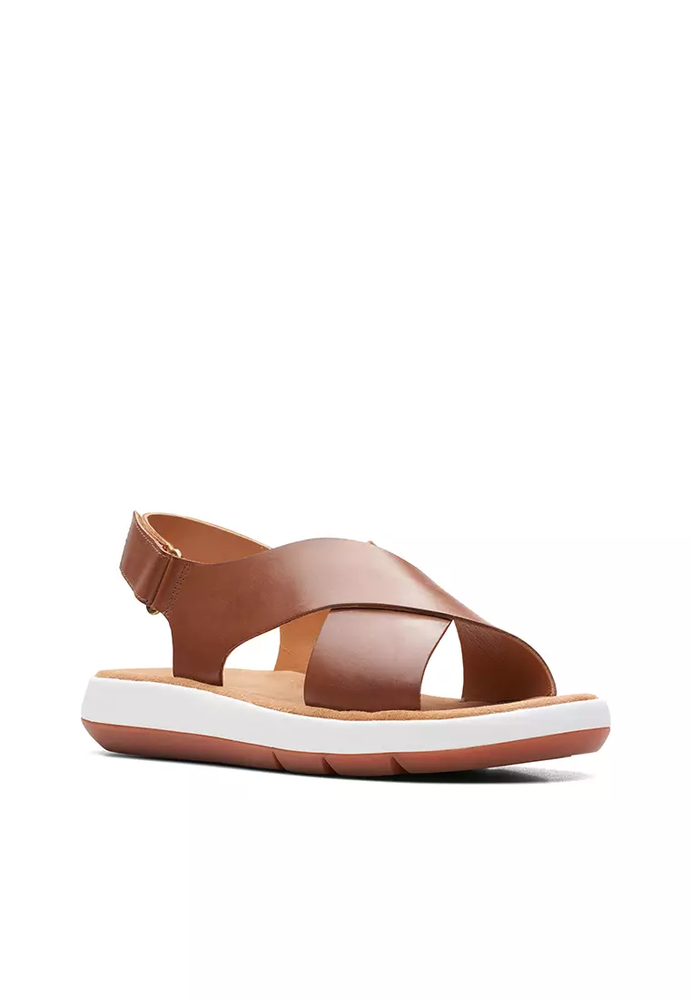 Discount on Clarks  shoes - SKU: Jemsa Cross Sandal Dark Tan