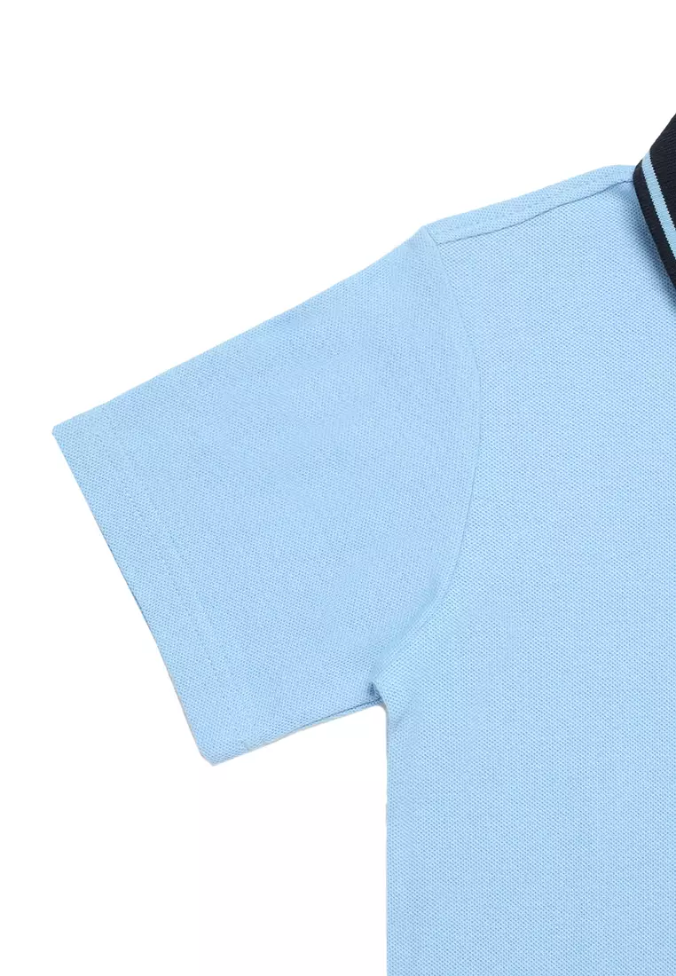 Kaos Polo Anak Laki Biru Muda - ACTIVE