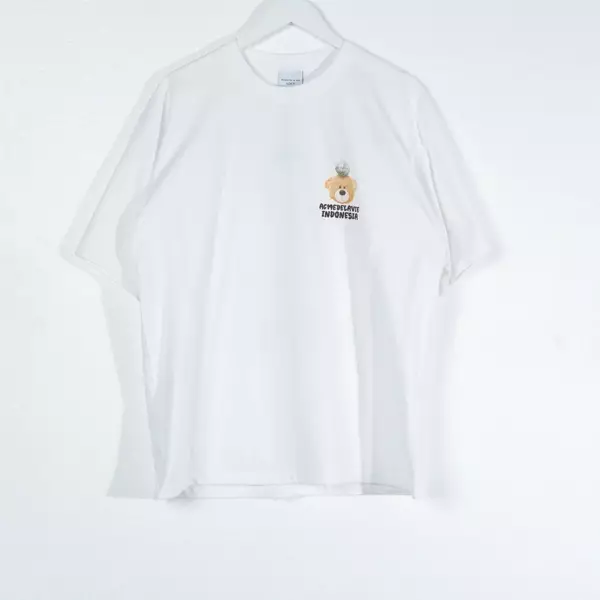 Kaos ADLV INDONESIA KLEPON BEAR ARTWORK WHITE TSHIRT 100% ORIGINAL