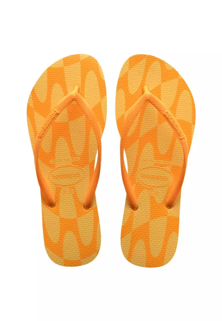 Yellow box elephant flip flops on sale