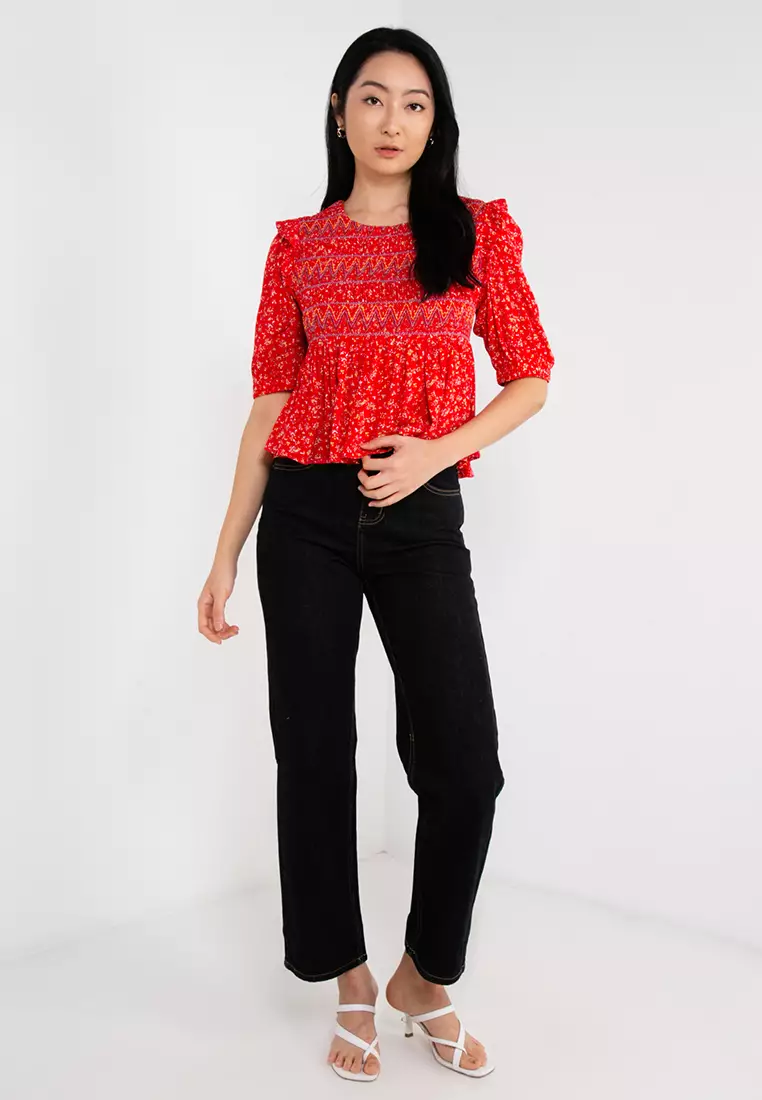 Short Sleeve Printed Top