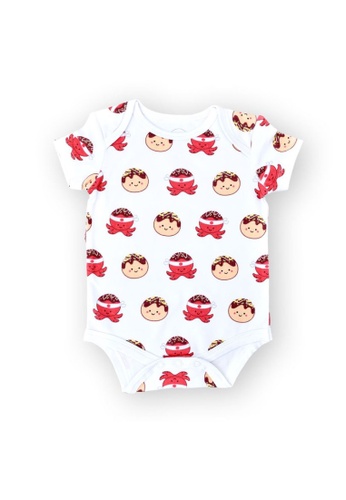 The Wee Bean multi Organic Cotton Baby Onesie Bodysuit - Takoyaki C32FCKA71F1556GS_1