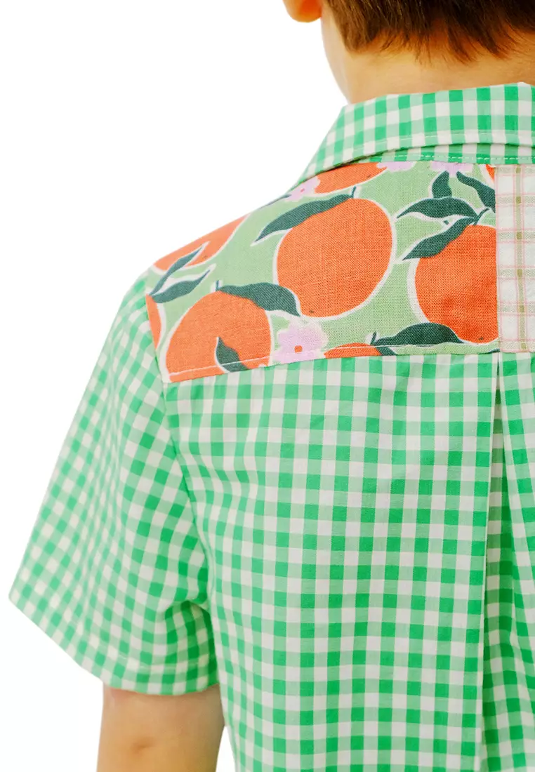 Baby Boys Multi Printed Patchwork Shirt