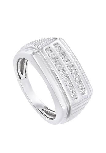 HABIB 銀色 HABIB Laszlo Silver Palladium Diamond Men's Ring D8885ACA17569FGS_1