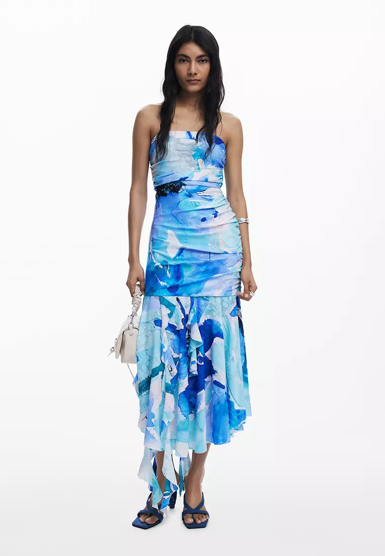 Buy Desigual Asymmetric bandeau dress 2026 Online | ZALORA