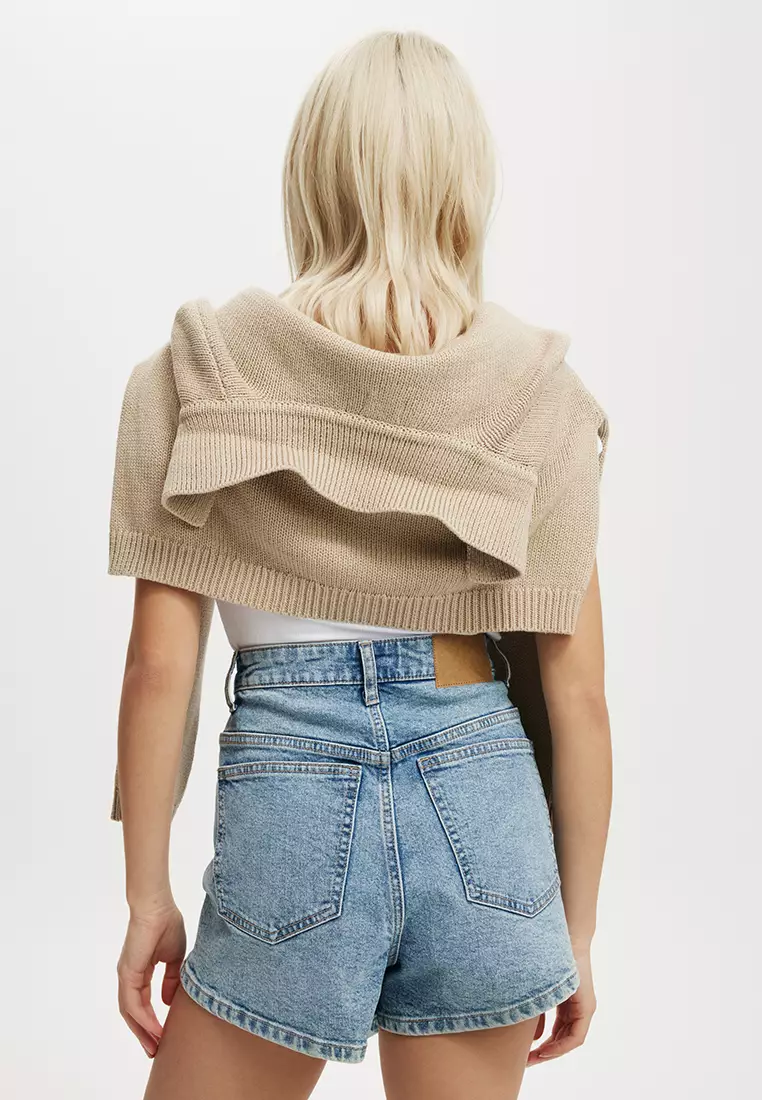 Buy Cotton On Stretch ALine Denim Shorts Online ZALORA Malaysia