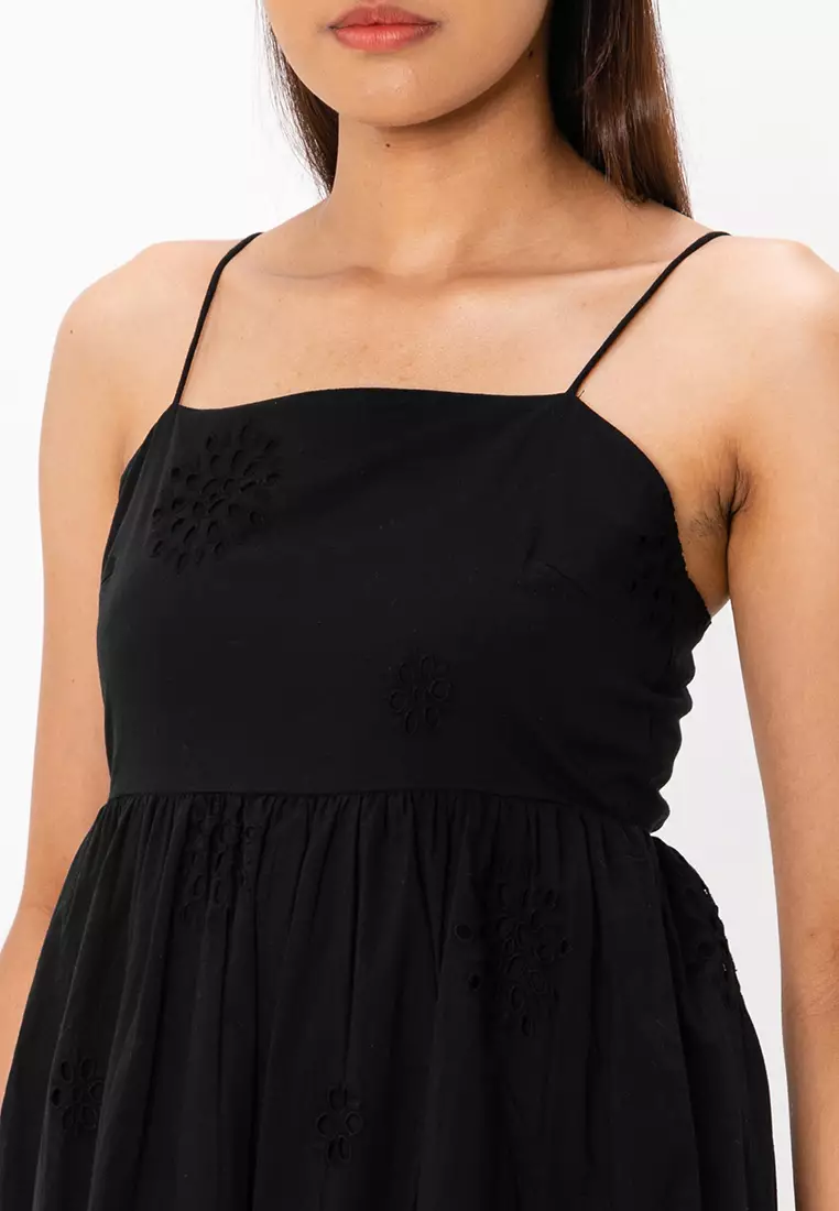 Billie Short Embroidered Balloon Dress