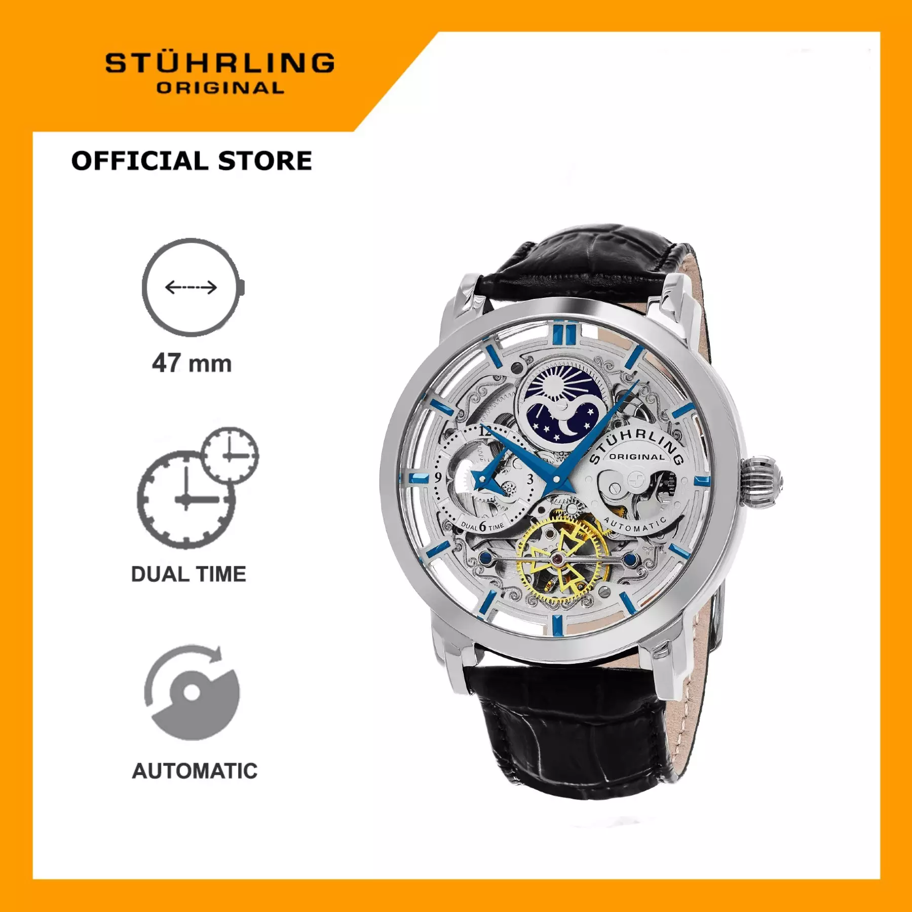 Anatol 371 hotsell automatic 47mm skeleton