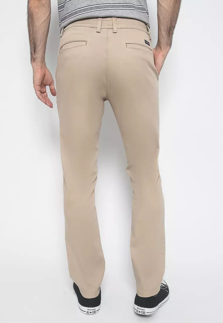 Celana Panjang Katun - Warna Krem - Double Back Pocket -  ACT.118.216.631.C