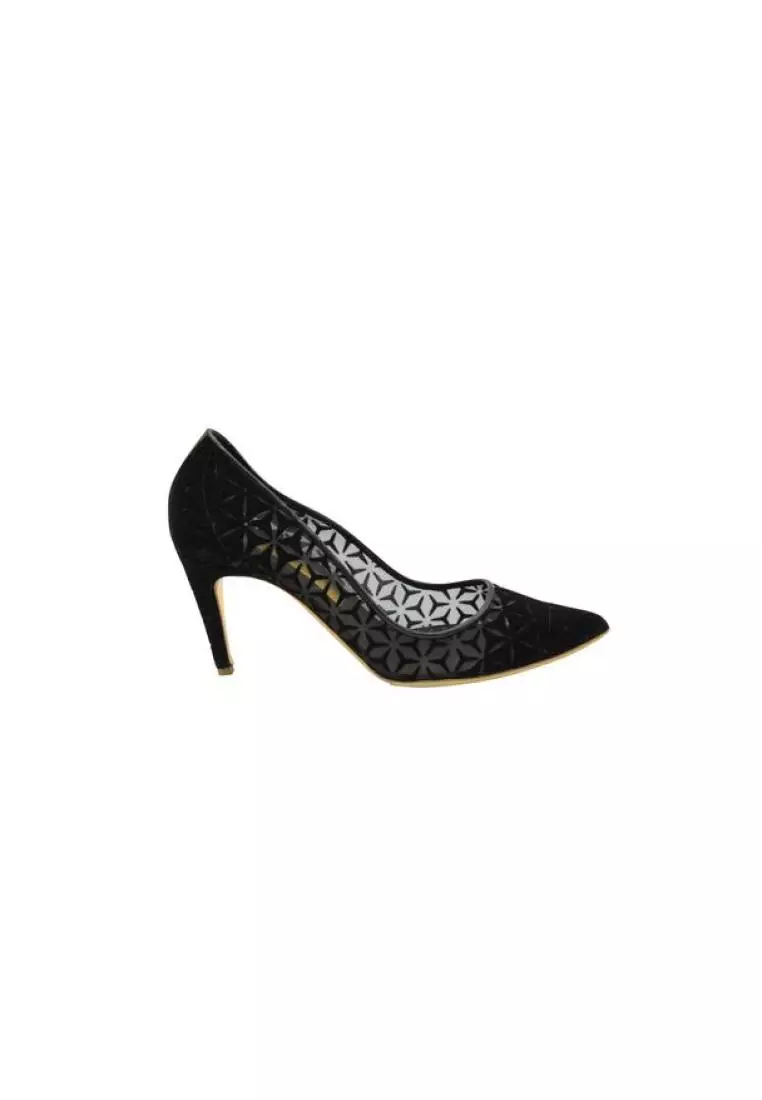 Rupert Sanderson Pre Loved RUPERT SANDERSON Black Suede Pumps 2024