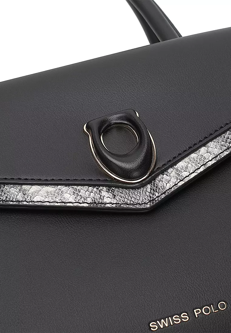 Women's Top Handle Bag / Sling Bag / Crossbody Bag / Shoulder Bag (Tas Tangan / Tas Selempang / Tas Bahu) - Hitam