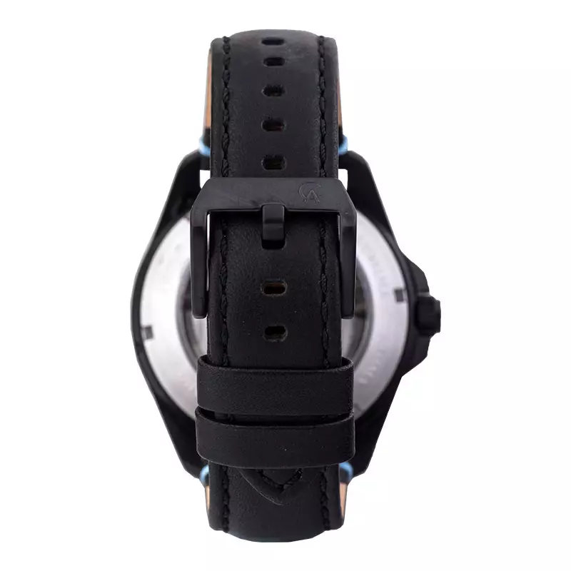 Jam Tangan Pria Alexandre Christie Automatic AC 3045 MA LIPBALB Man Black Dial Black Leather Strap