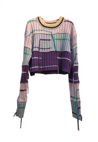 Twenty Eight Shoes pink VANSA Colorblock striped Knitted Sweater  VCW-Kw1694 0CE5CAA9CE3435GS_1
