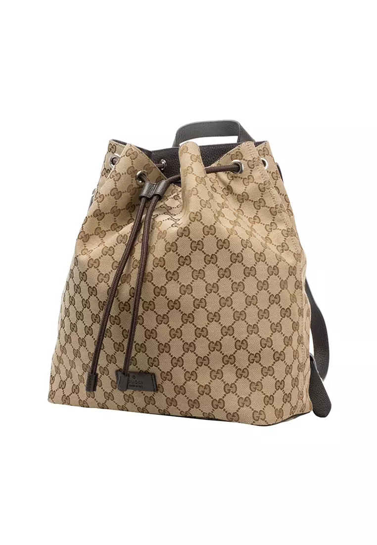 Gucci Gucci women s canvas Drawstring Backpack