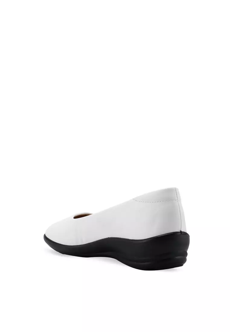 Faux Leather Ballerina Flats