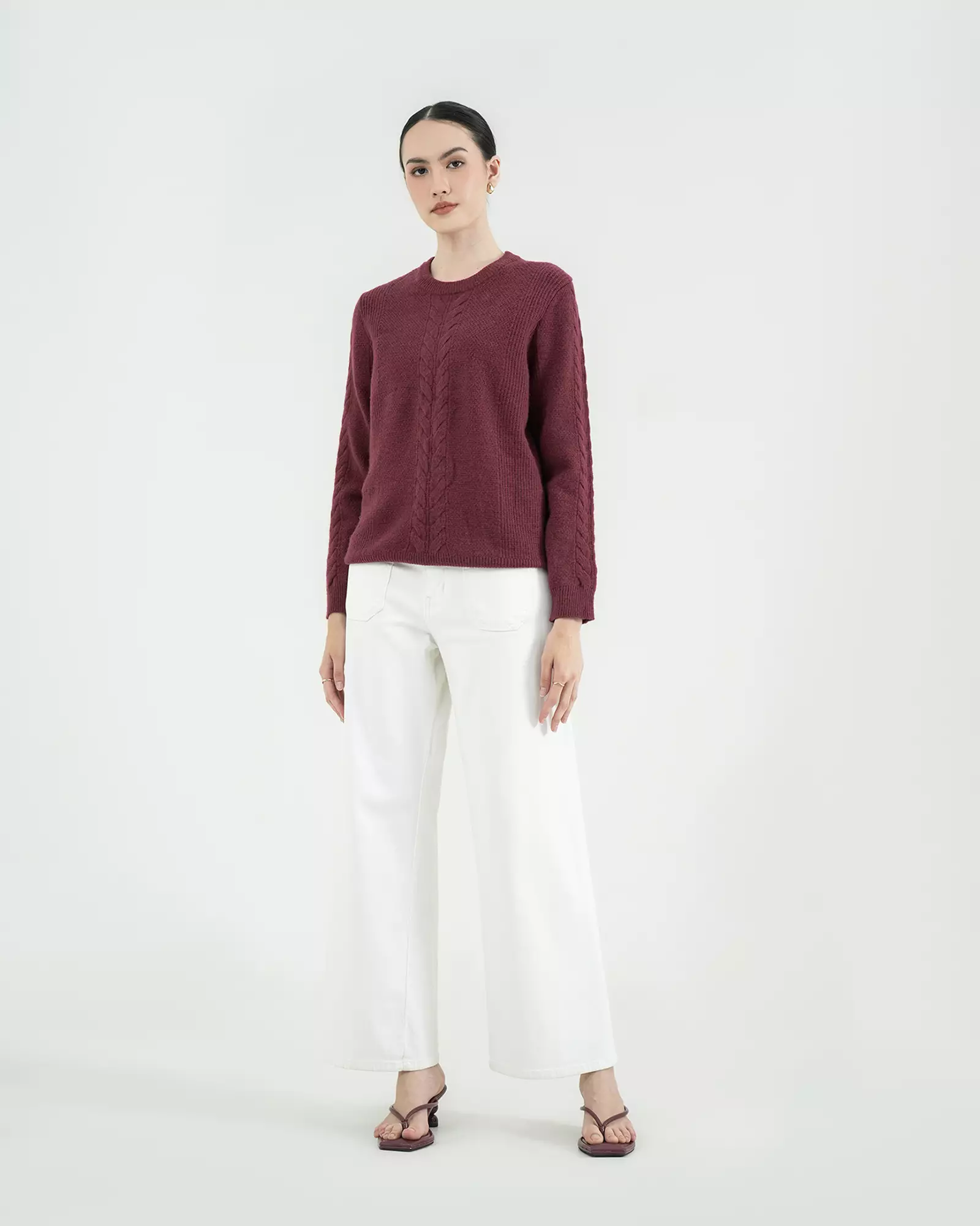 Geulis.id SANIELA KNIT - Burgundy