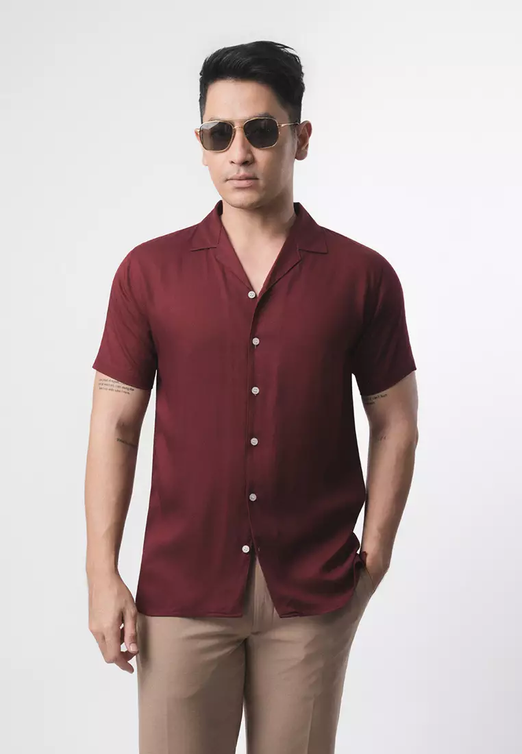 Cuban Red Wine Casual Shirt
