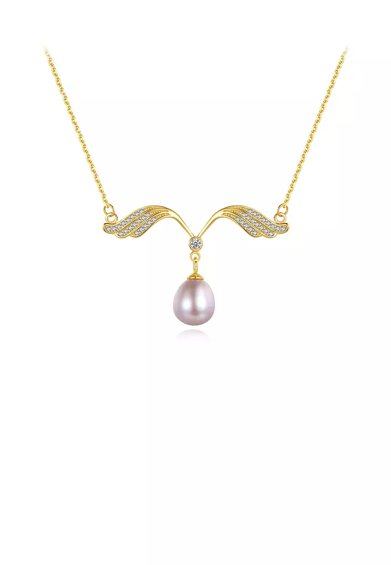 Purple freshwater hotsell pearl necklace