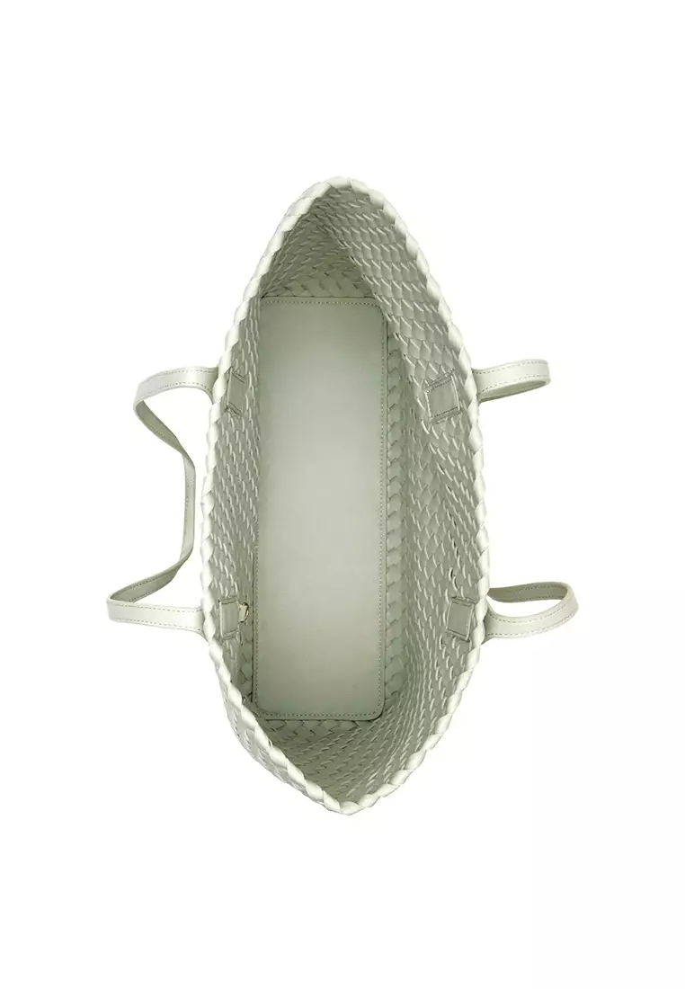 Woven Tote With Pouch