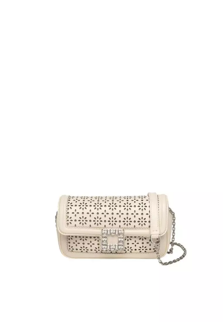 Buy Roger Vivier Jeu De Fille Clutch In Leather Chain Bag