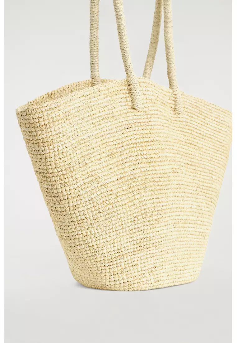 HAND-WOVEN MARKET TOTE - STRAW