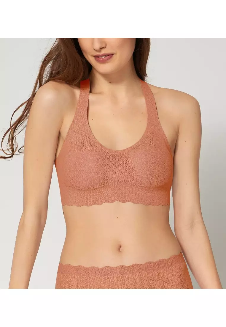 Buy Triumph Sloggi Zero Feel Lace Non-Wired Bra Top (Indian Summer)  102012656802 in Indian Summer 2024 Online