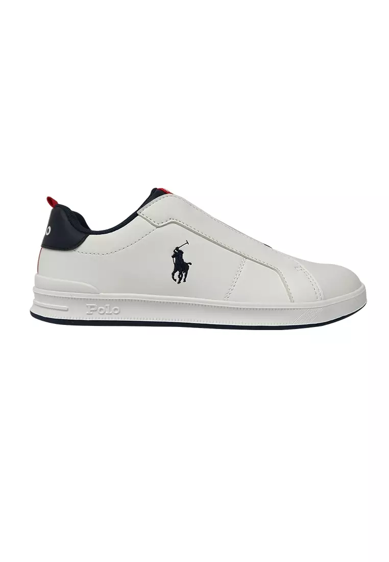 Discount on Polo Ralph Lauren  shoes - SKU: Heritage Court Ii Slip On- White, Navy & Red