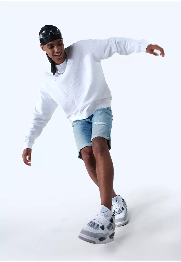 Sweater Pria Crewneck Youth White