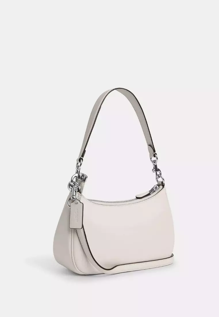 Coach Teri Shoulder Bag with Leather Strap in Silver Chalk