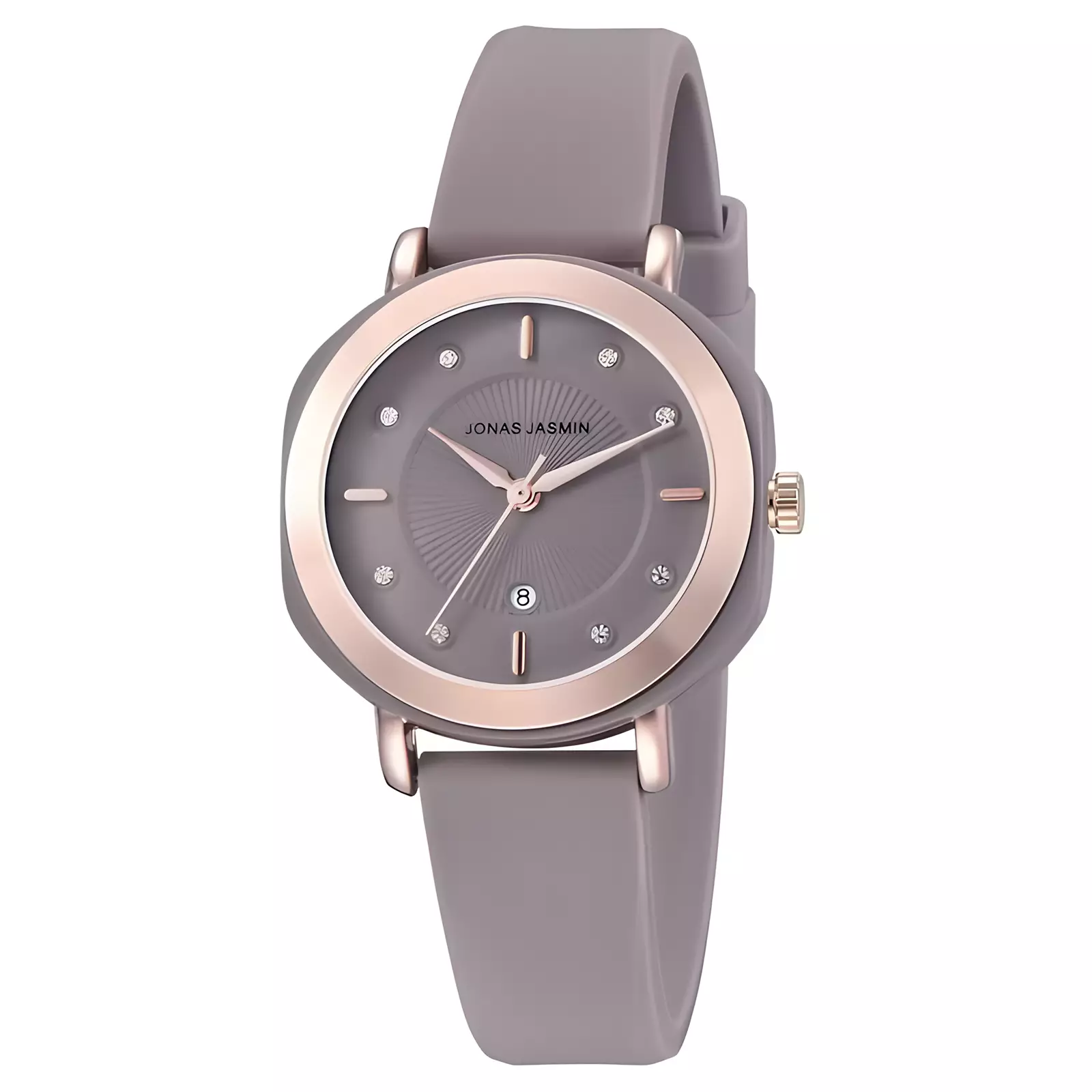 Jonas Jasmin - Jam Tangan Analog Wanita - Grey - Rubber Band - JJ-2212L-GY