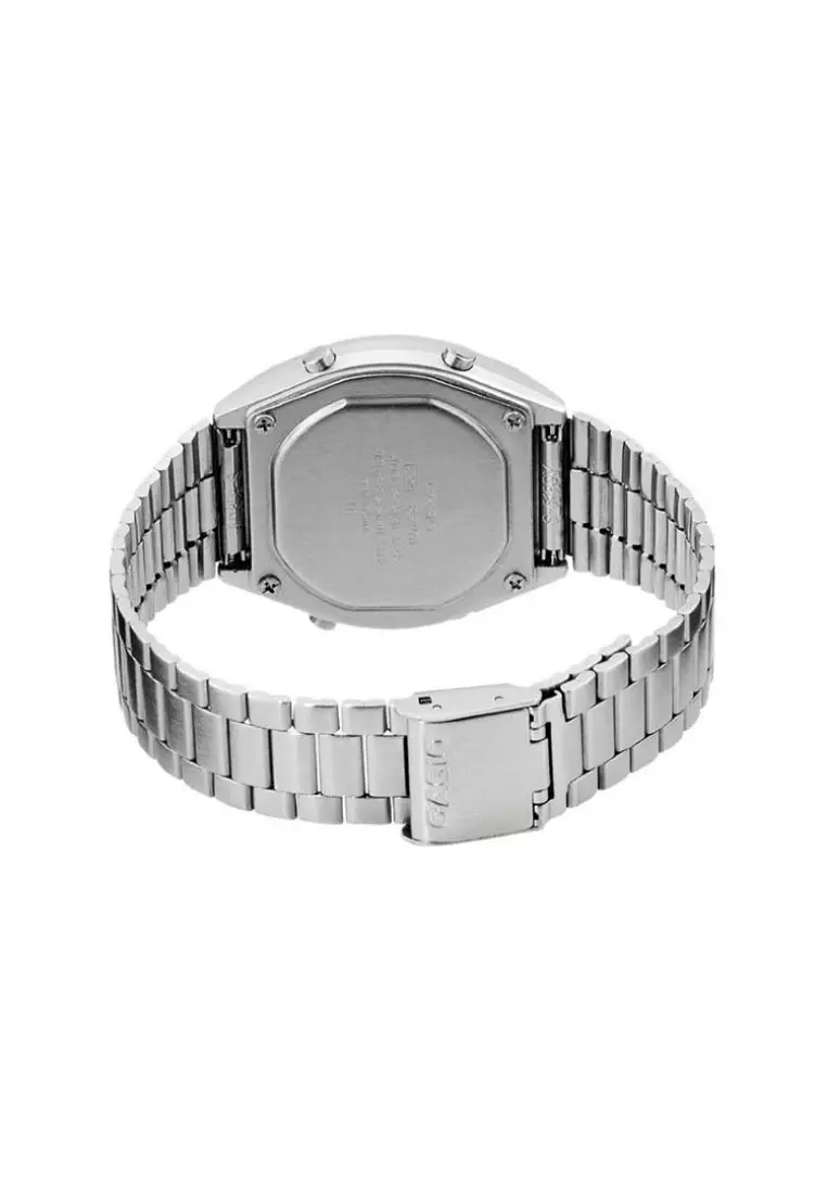 Men's Vintage B640WD-1AV Stainless Steel Band Digital Watch