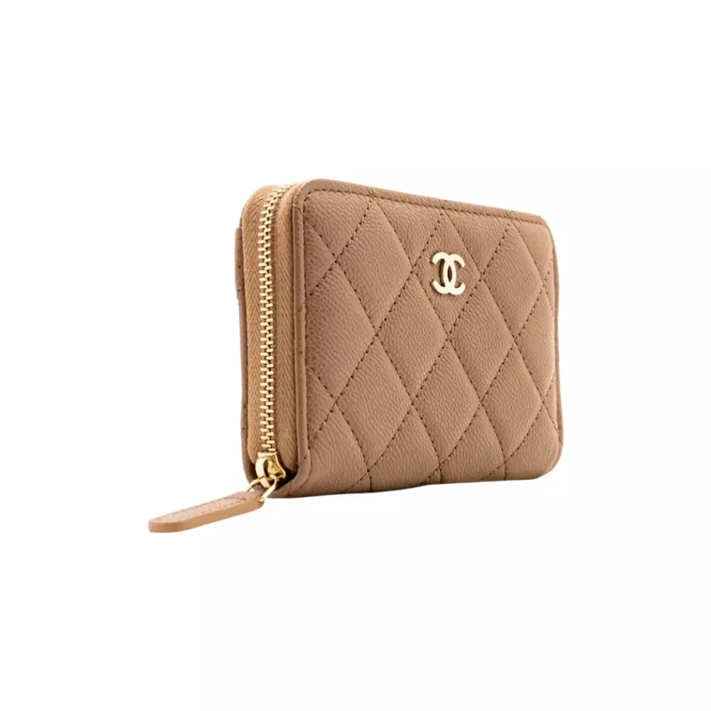 CC Classic Zipped Coin Purse Brown